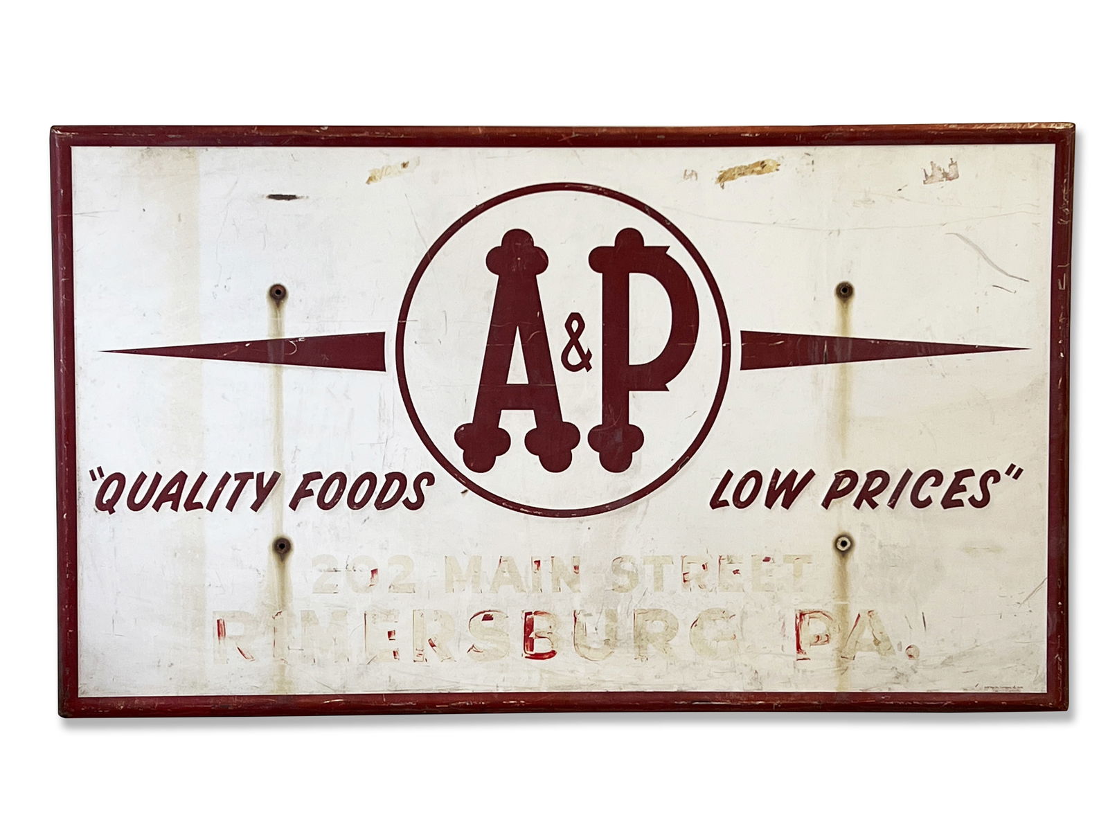 A&P Grocery Advertising Sign (1 of 3)