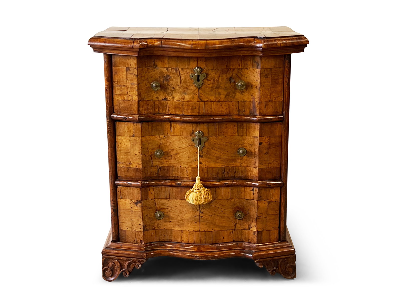 Continental Burlwood Three-Drawer Chest (1 of 5)