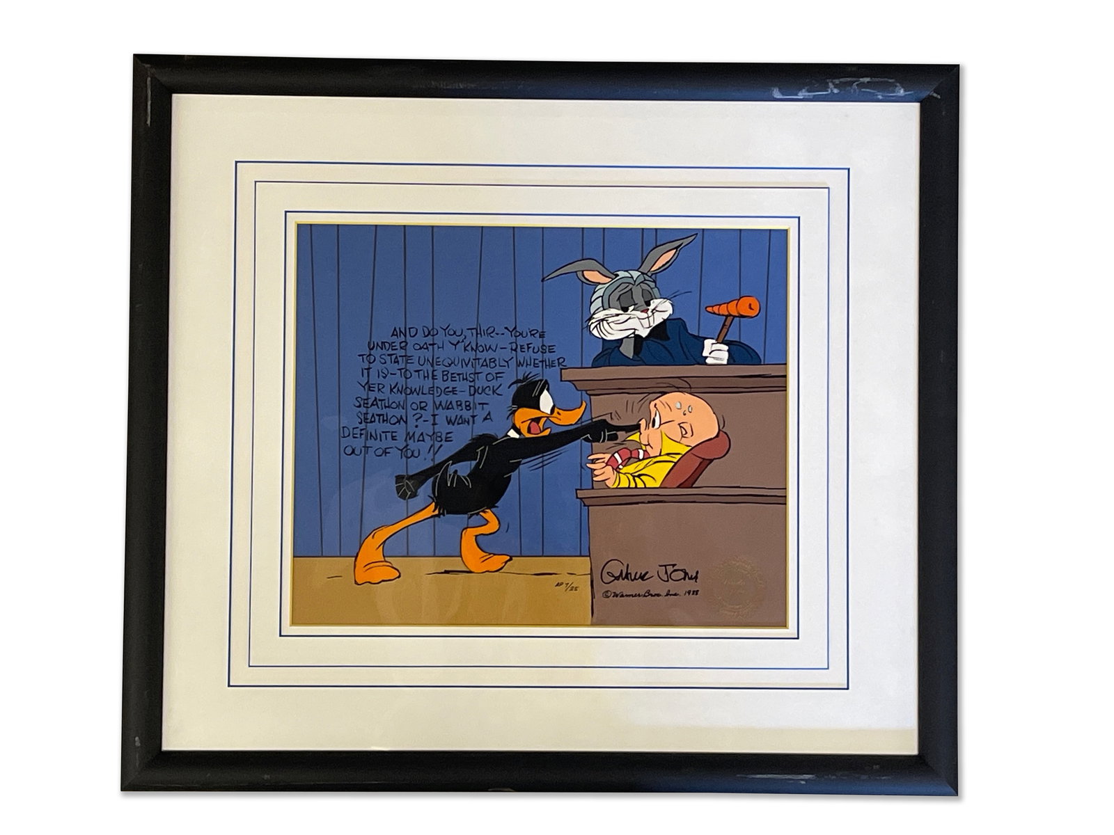 Chuck Jones. Serigraph: Courtroom Group (1 of 3)