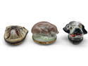 Three Limoges Dog Trinket Boxes