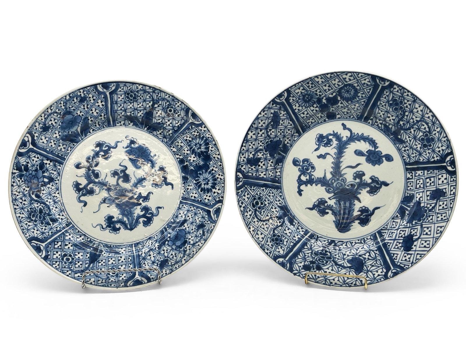 Two Delft Blue and White Porcelain Plates (1 of 9)