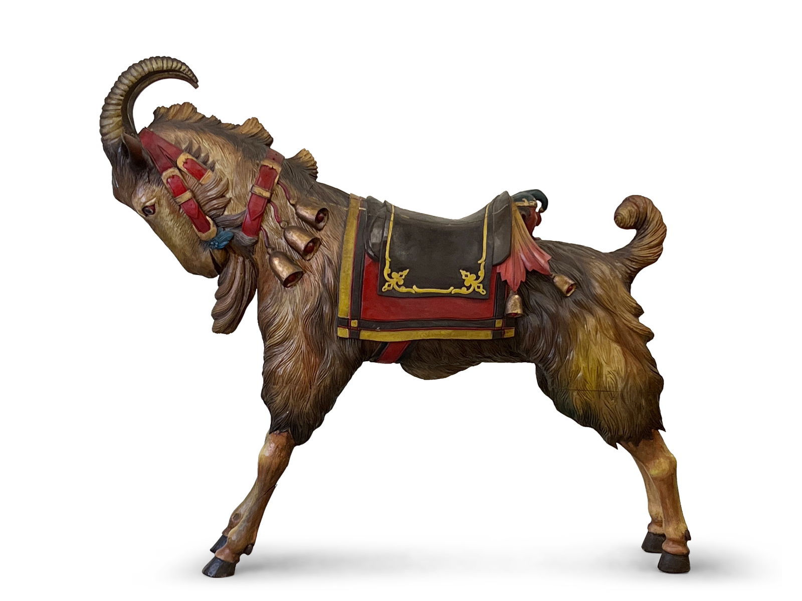 Carved and Painted Carousel Goat (1 of 8)