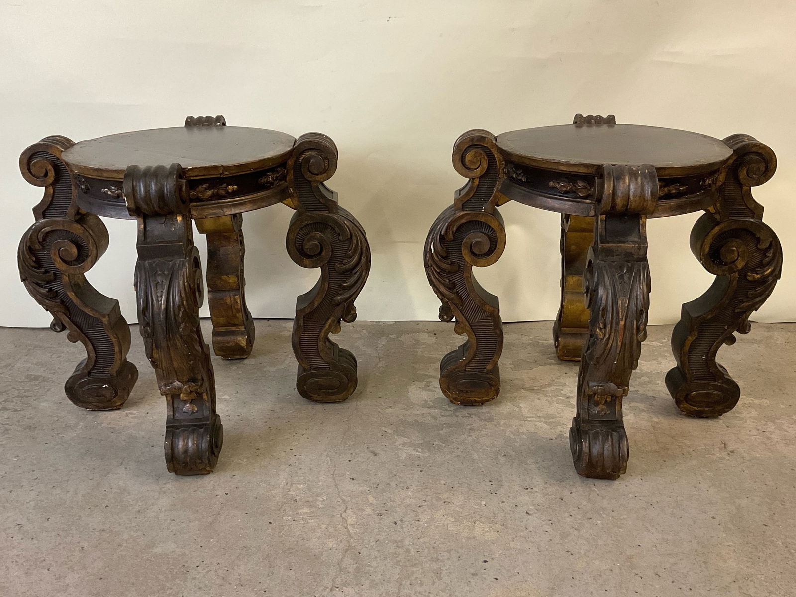Pair of Italian Gilt Low Tables (1 of 5)