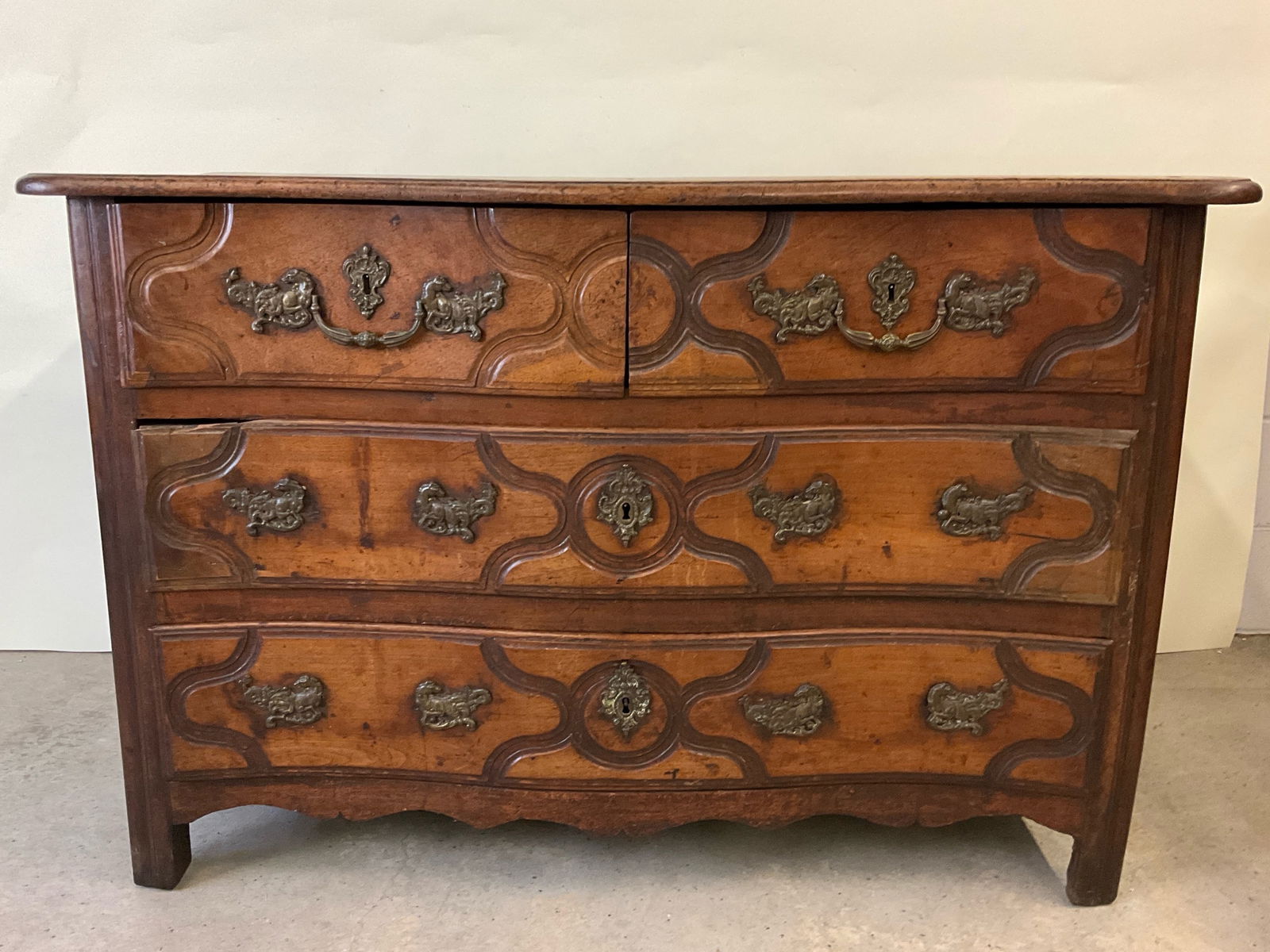 Carved Louis XV Walnut Commode (1 of 5)