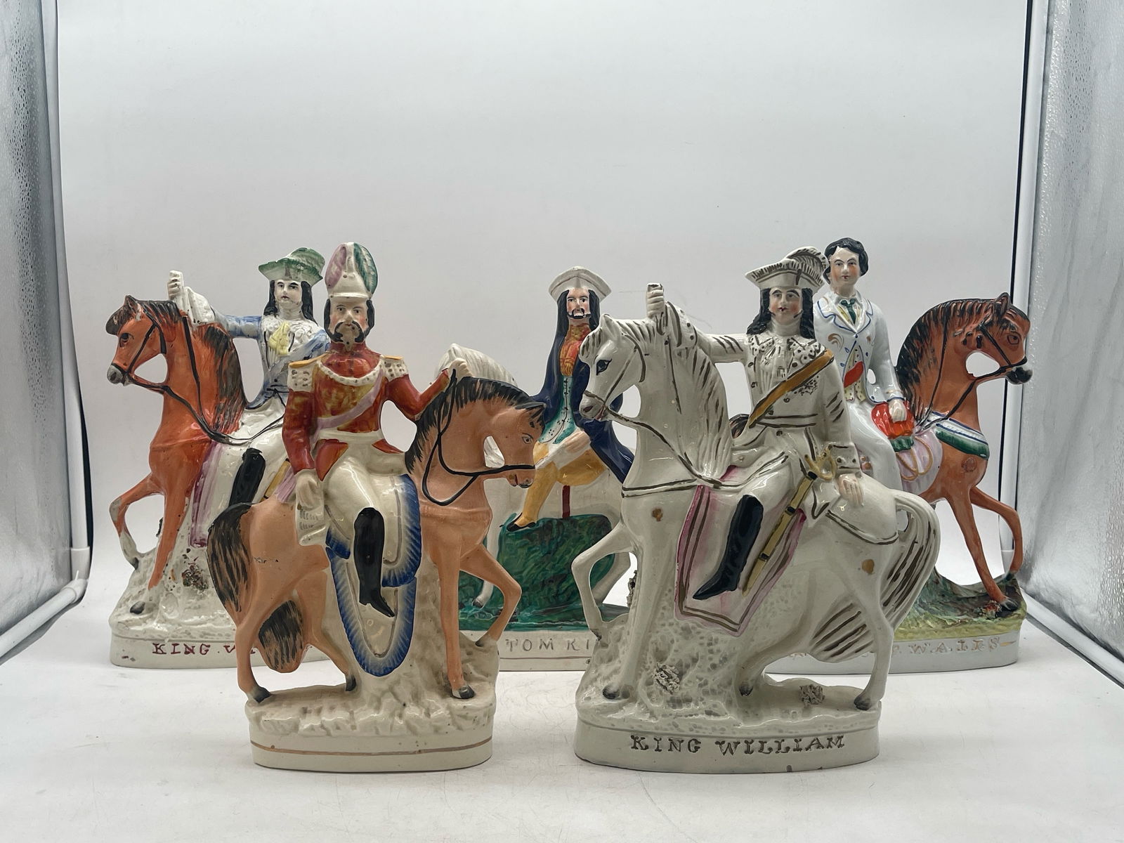 Five Staffordshire Royal Figures on Horseback (1 of 6)