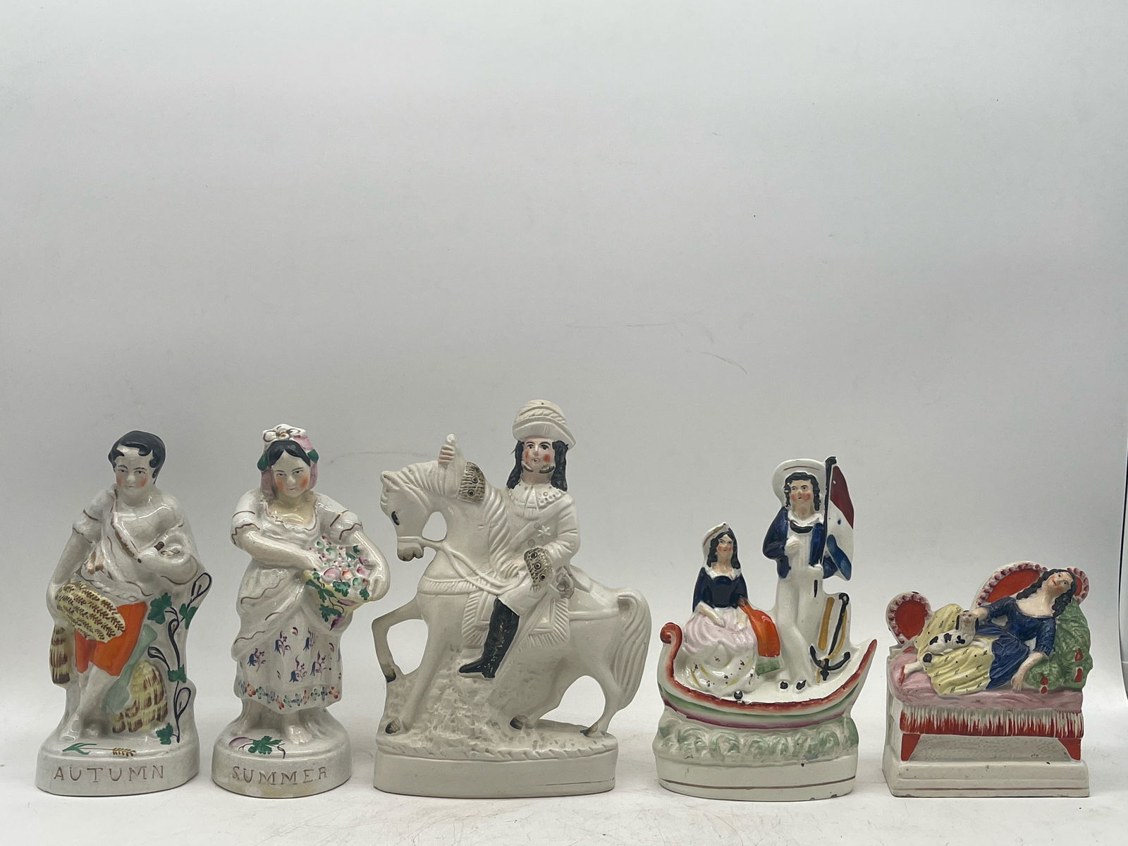 Five English Staffordshire Figures (1 of 7)