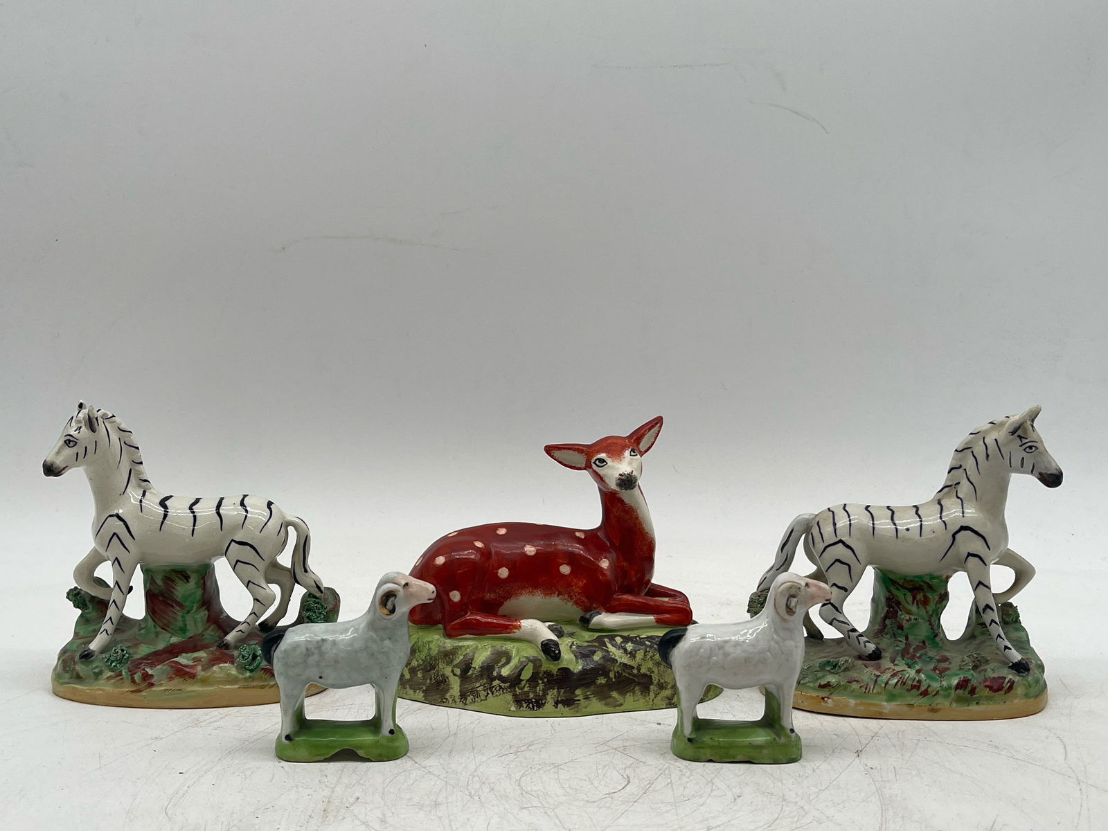 Five Staffordshire Animal Figures (1 of 8)