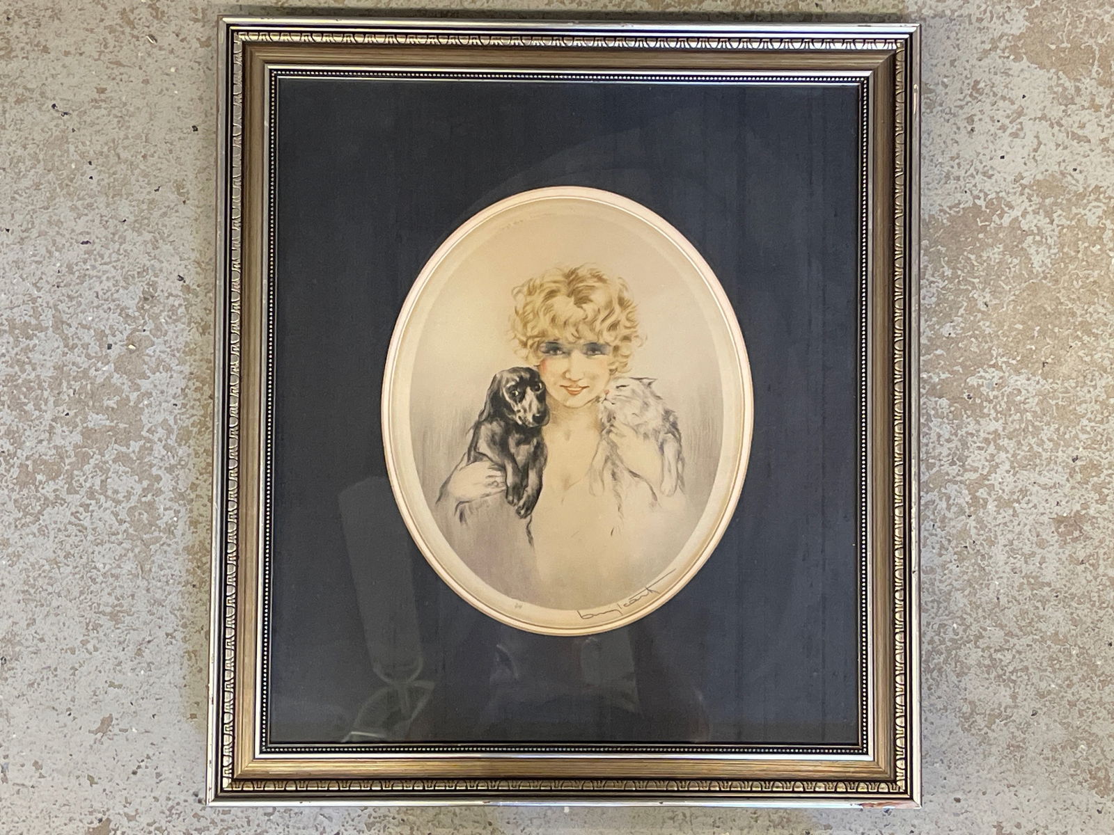 Louis Icart. Etching with Drypoint: Dear Friends (1 of 4)