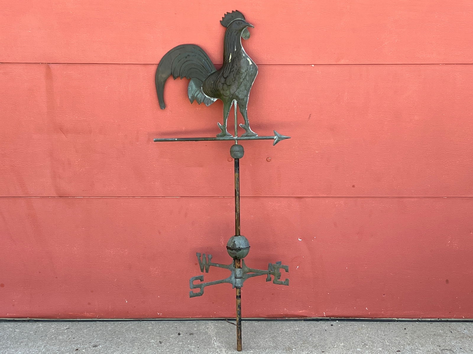 Copper Hollow Body Rooster Weathervane (1 of 4)
