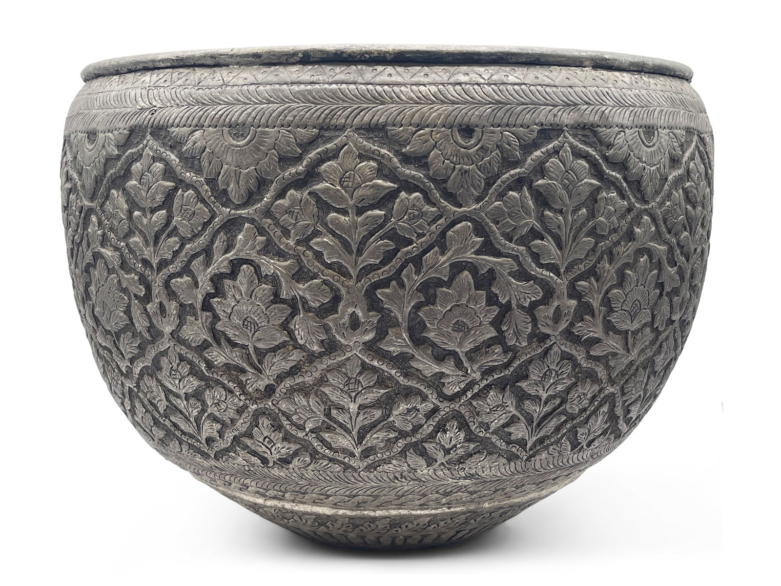 Monumental Copper Thai Offering Bowl (1 of 4)
