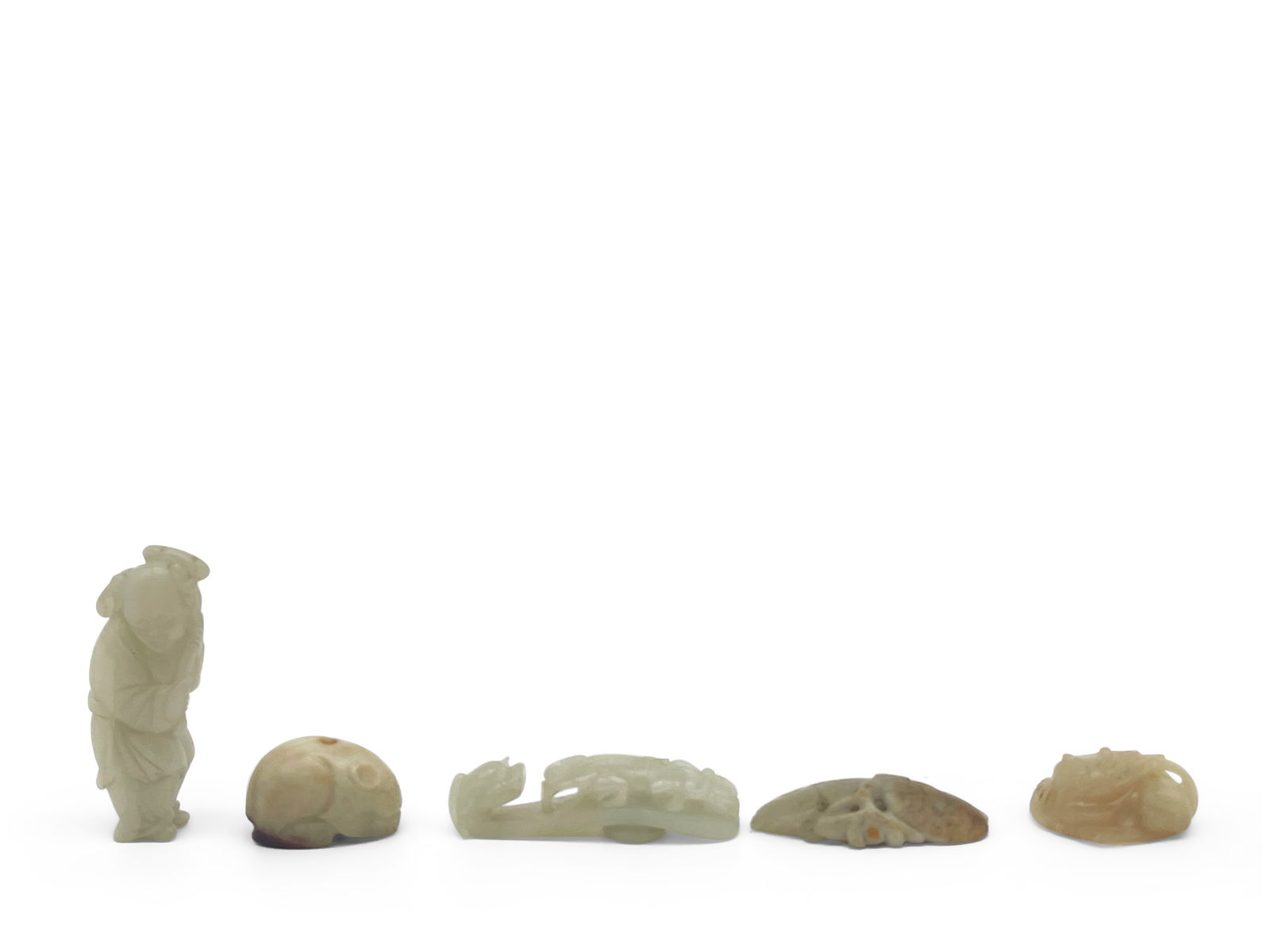 Five Chinese Jade/Hardstone Articles (1 of 10)