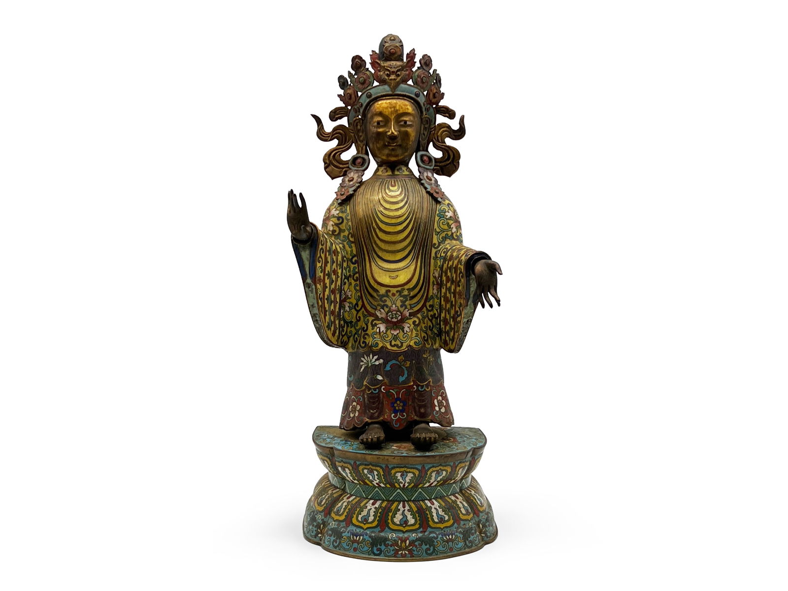 Cloisonne Guanyin Bodhisattva Statue (1 of 11)