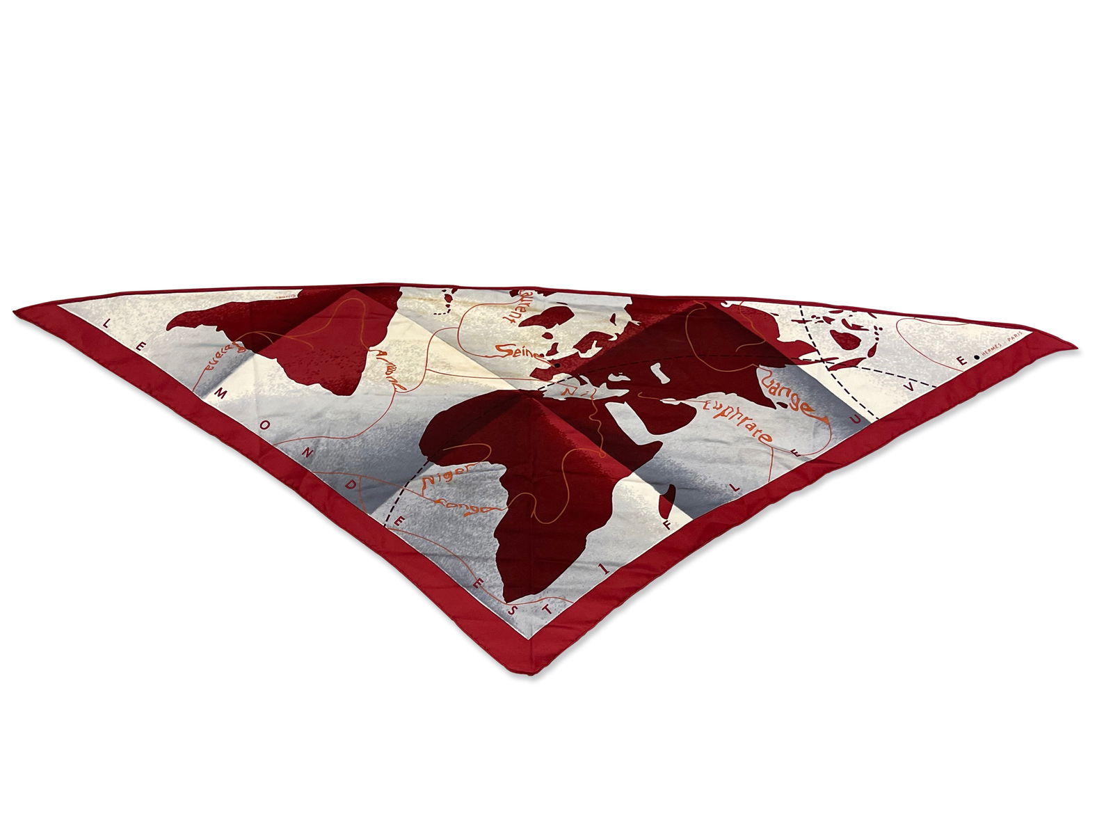 Hermès Paris Le Monde Silk Scarf (1 of 4)