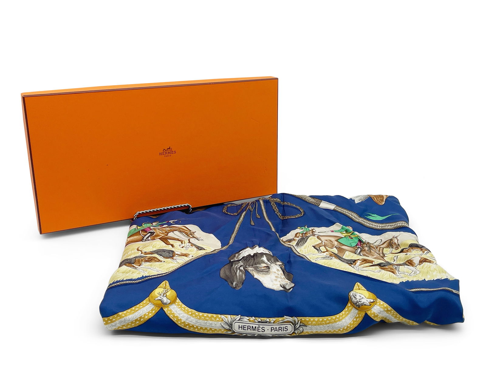 Hermès Paris Silk Lasse Courre Scarf with Box (1 of 6)