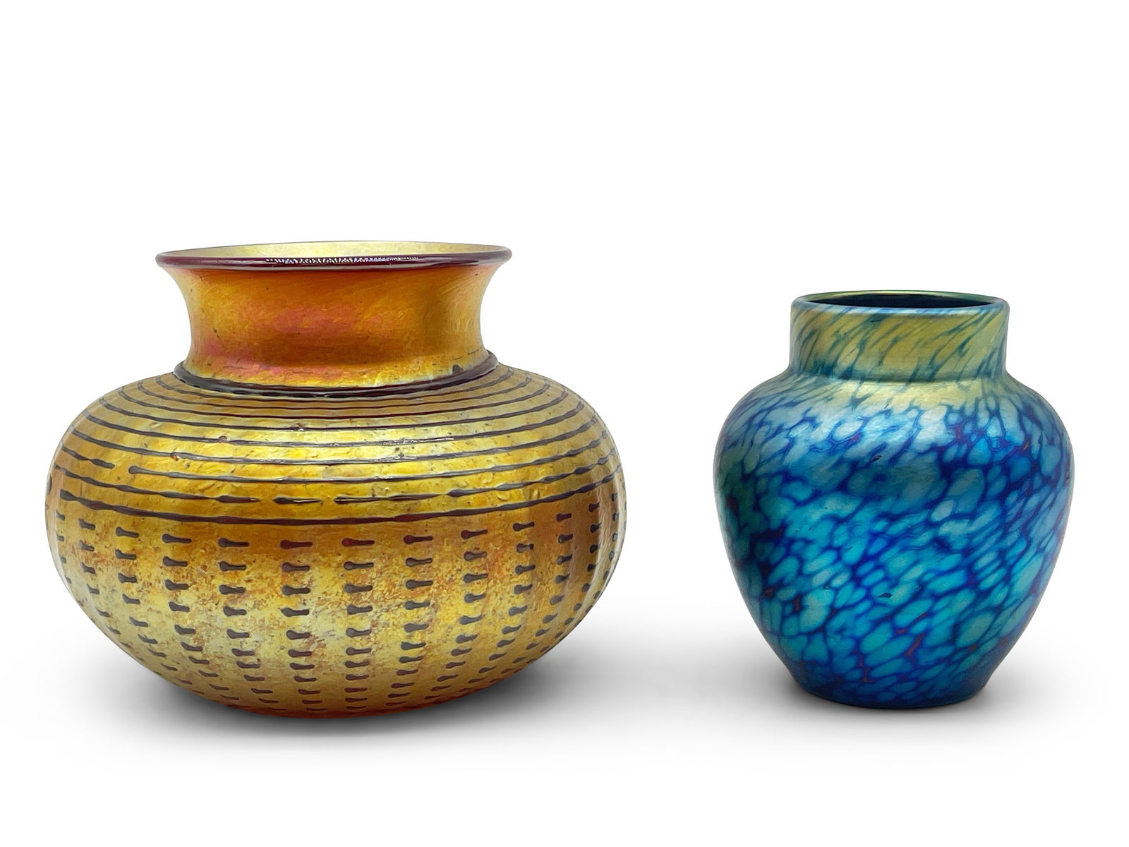 Two Lundberg Studios Art Glass Vases (1 of 9)