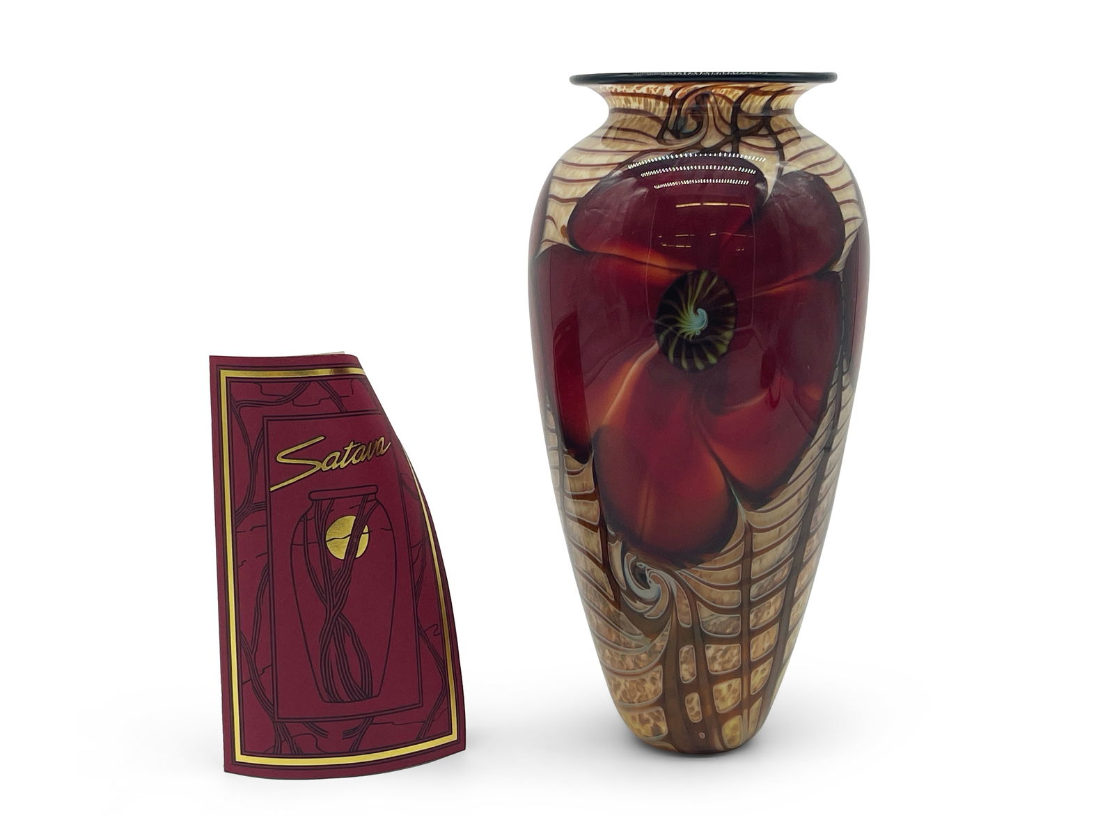 Richard Satava Wild Rose Art Glass Vase (1 of 7)