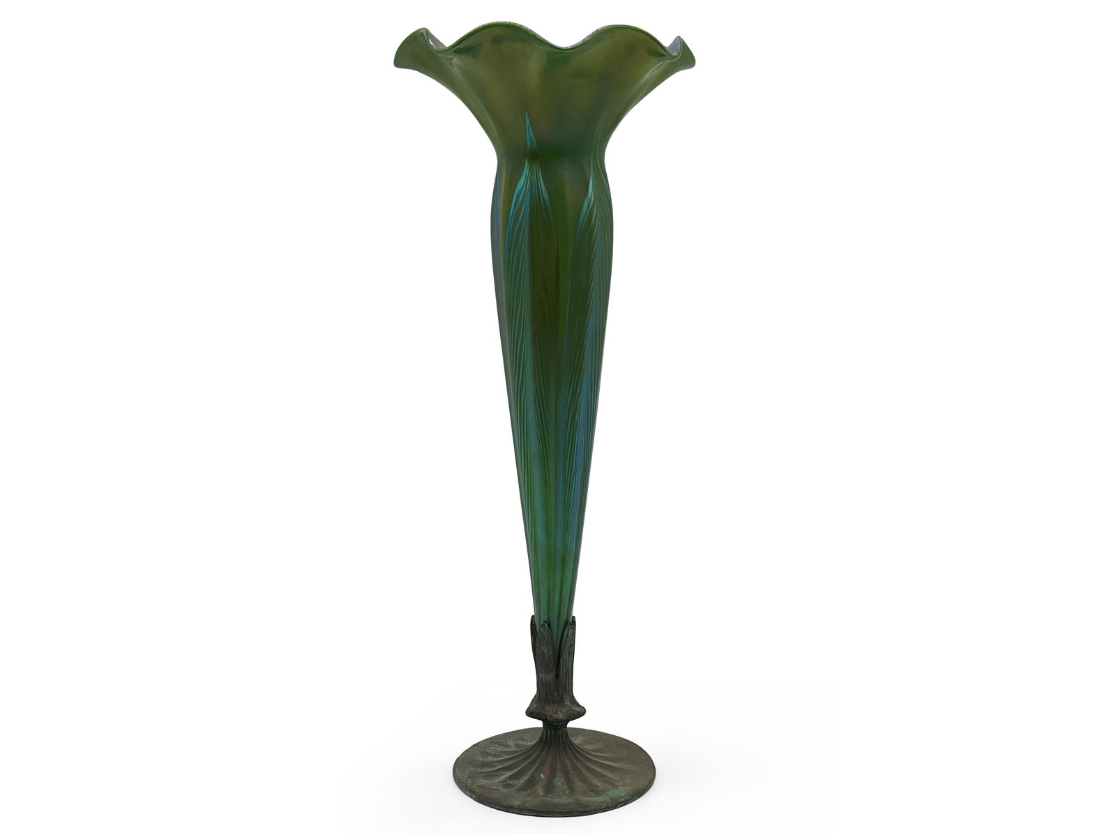 Lundberg Studios Bronze and Art Glass Vase (1 of 6)