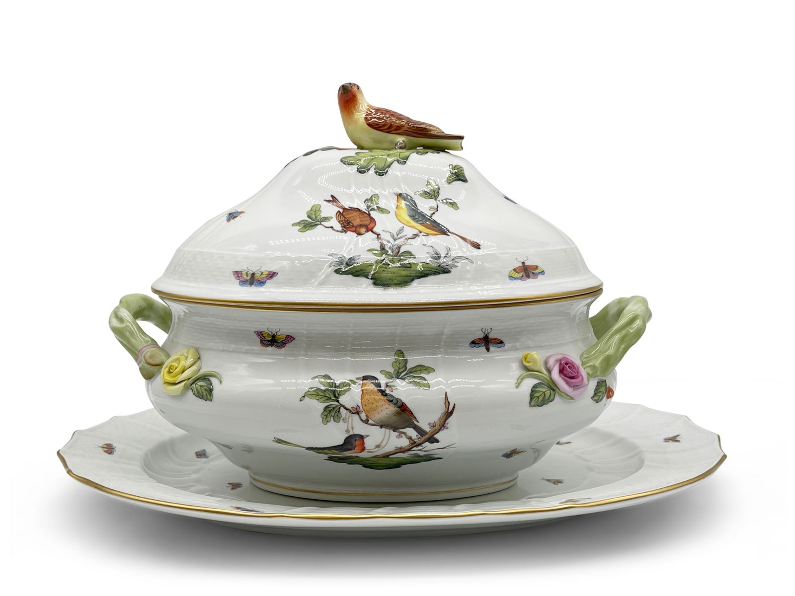 Herend Rothschild Bird Tureen and Platter (1 of 9)