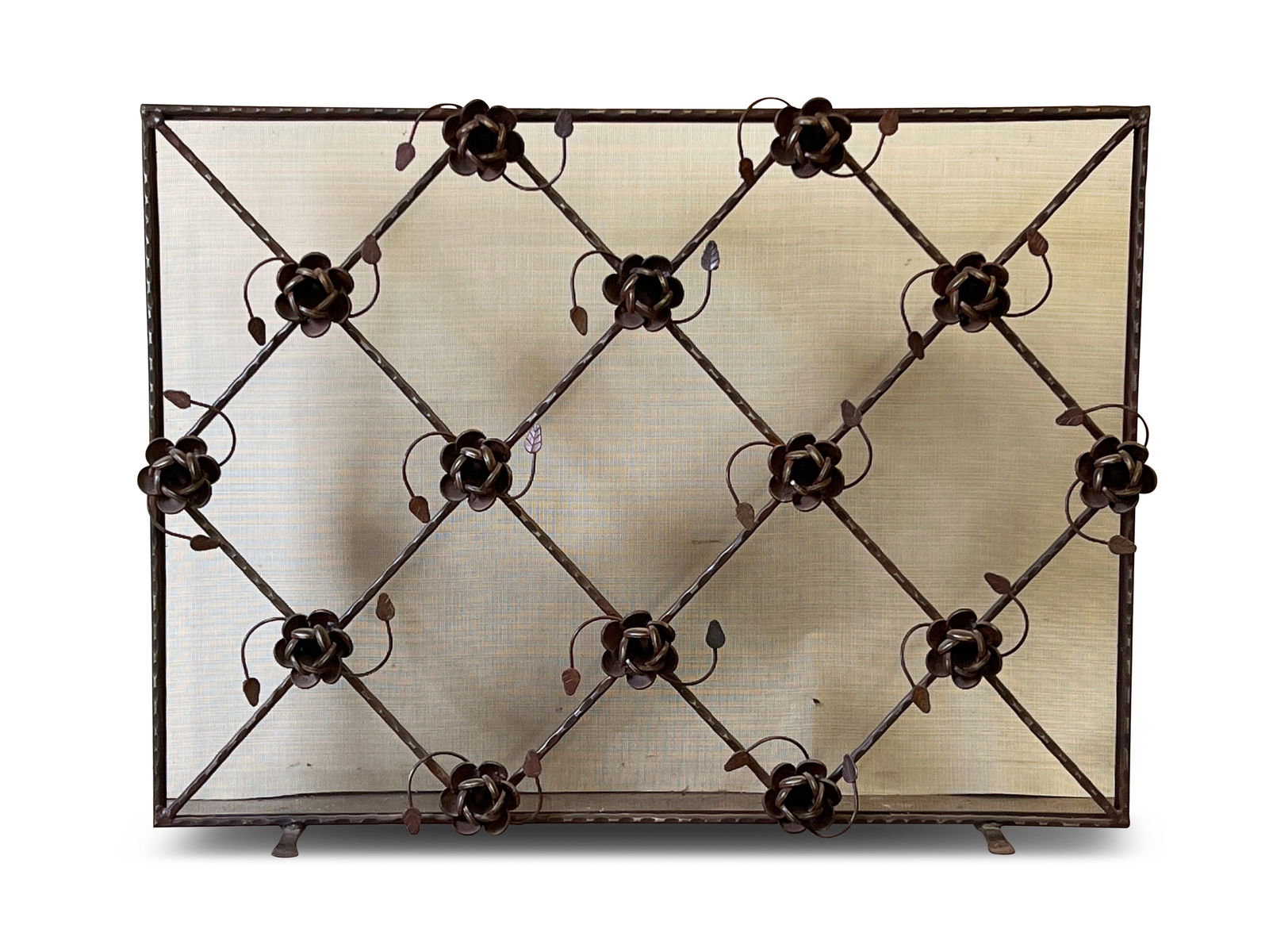 Jan Barboglio Chocolate Rose Fireplace Screen (1 of 5)
