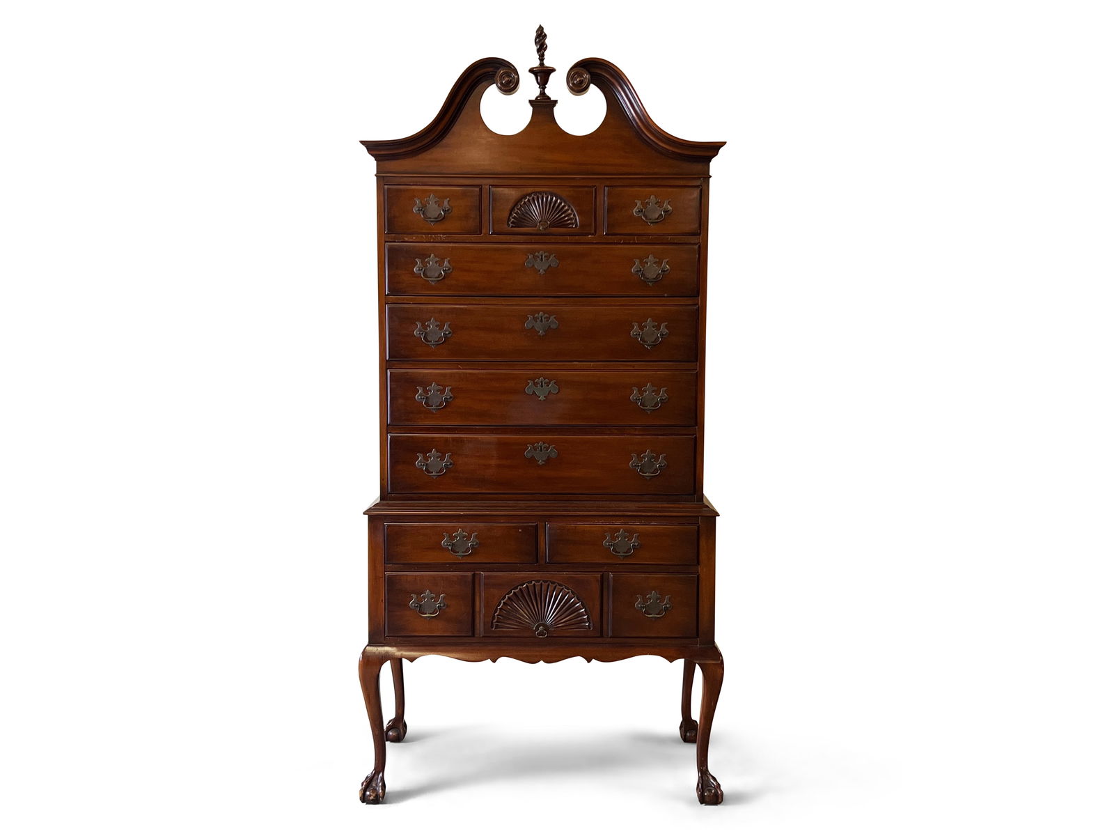 Chippendale-Style Mahogany Highboy (1 of 4)