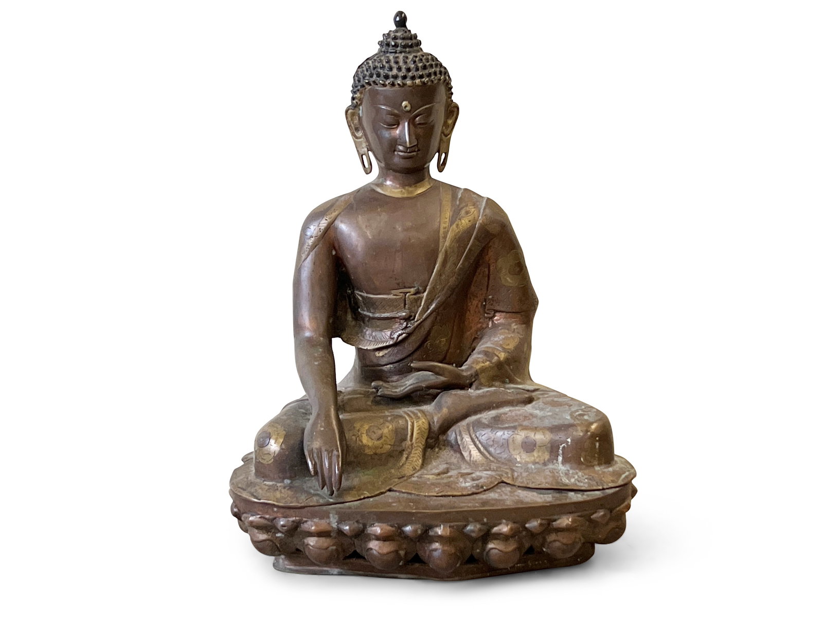 Patinated Bronze Cast Bronze Buddha (1 of 5)