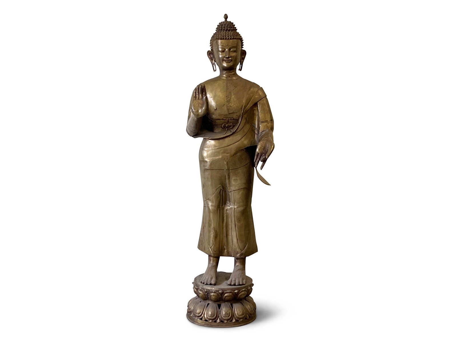 Large Bronze Standing Buddha (1 of 4)