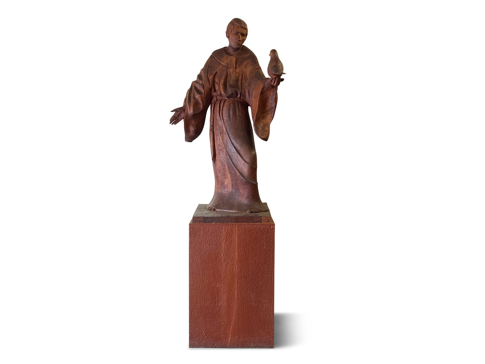 Elliot Offner Carved Wood Saint Francis Figure (1 of 11)
