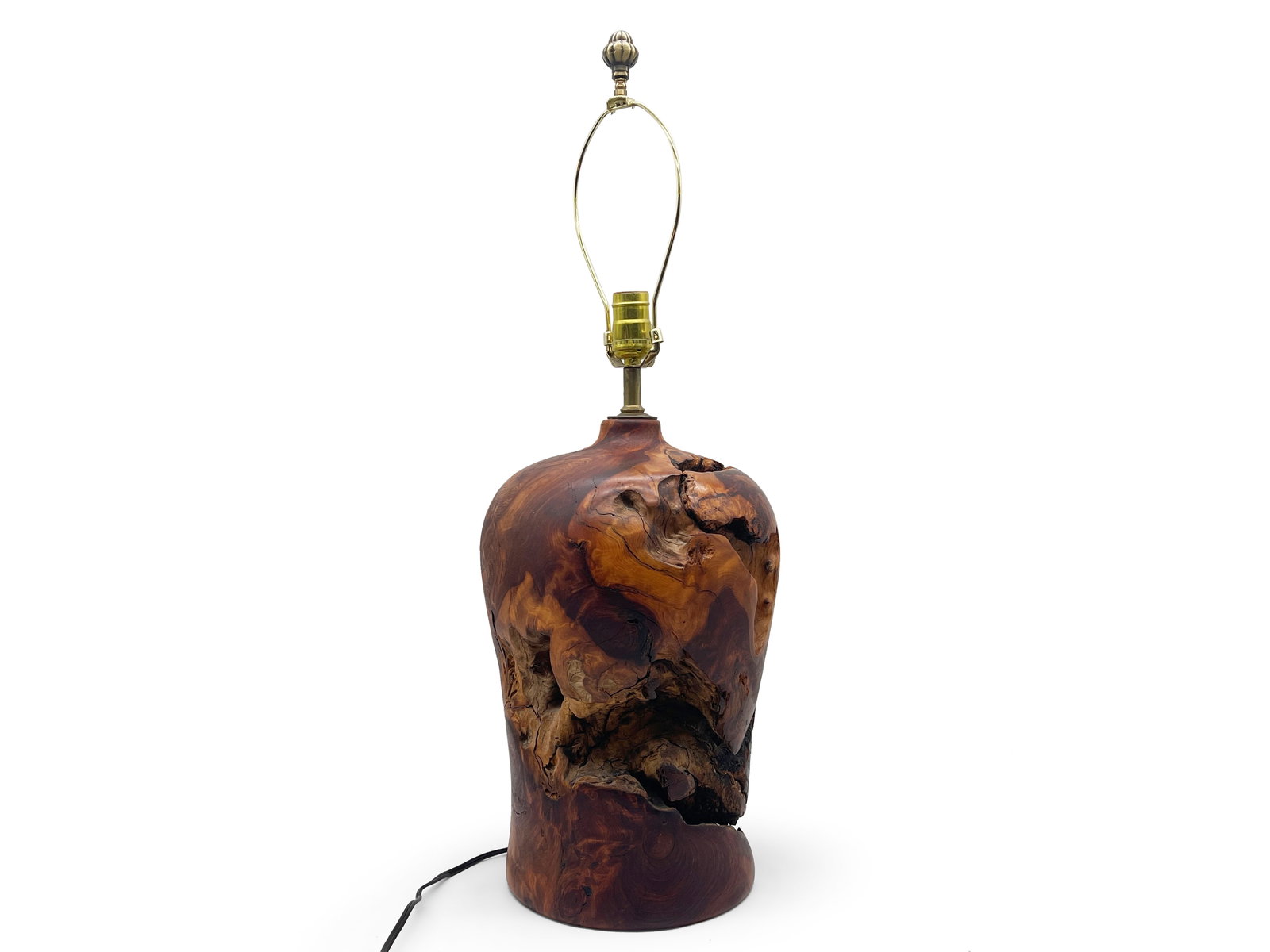 Signed Studio Juniper Burl Wood Lamp (1 of 5)