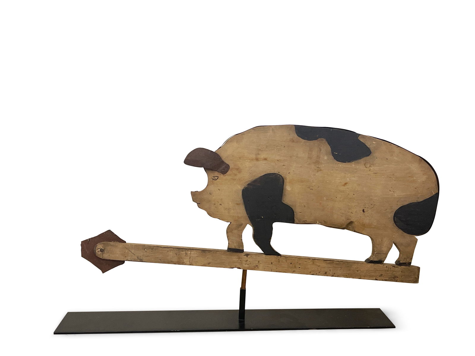Folk Art Wood Pig Weathervane (1 of 3)