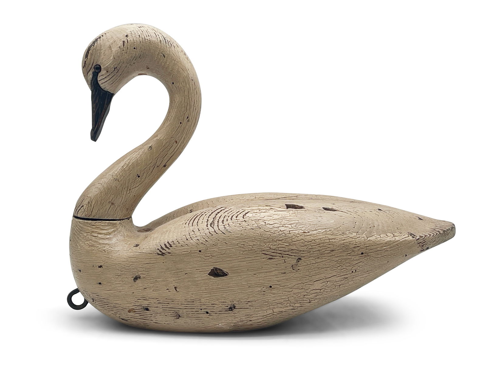 Carved Wood Swan Decoy (1 of 4)