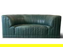 Roche Bobois Channeled Leather Loveseat