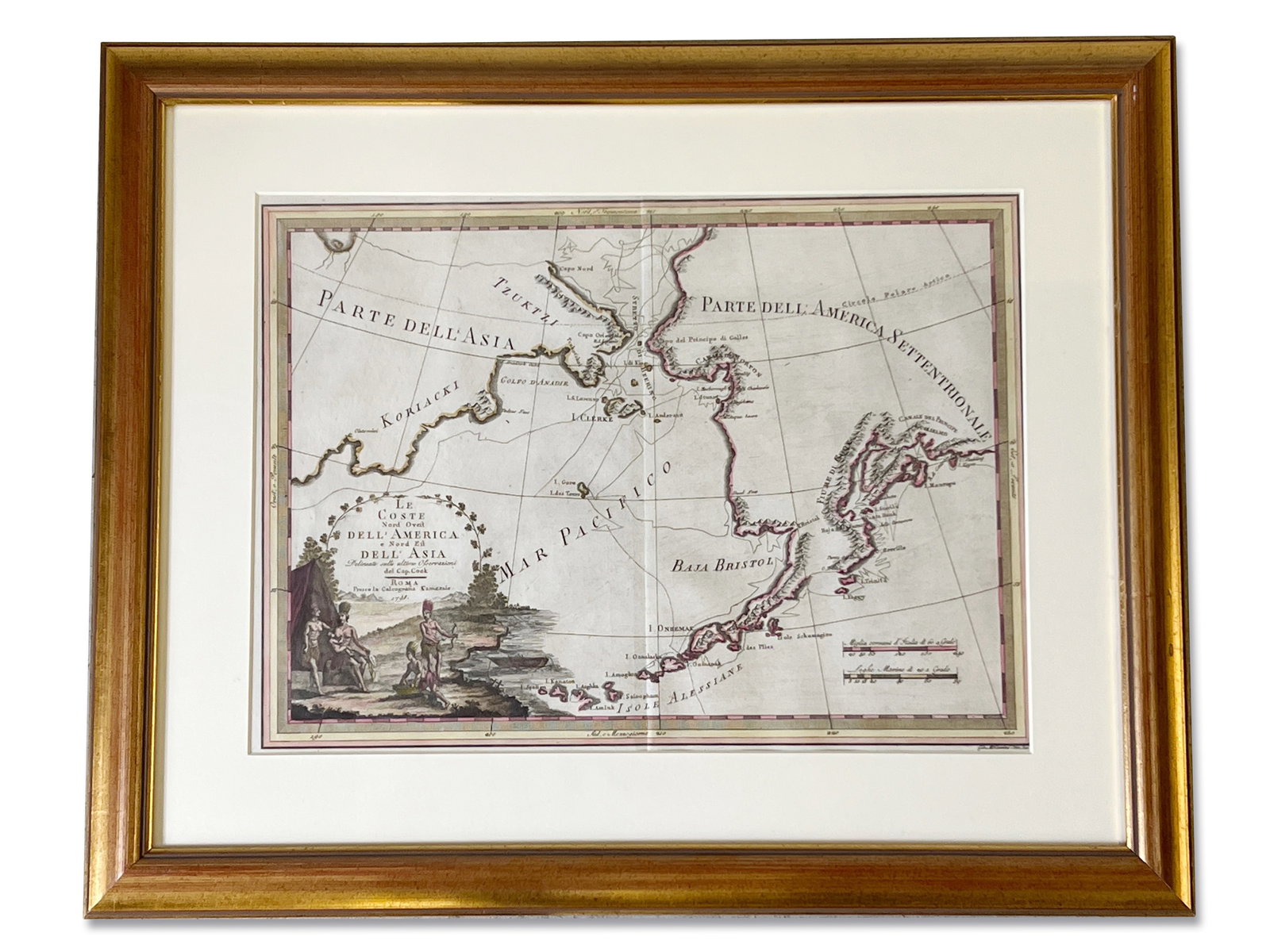 Giovanni Maria Cassini 1798 Map of Alaska (1 of 4)