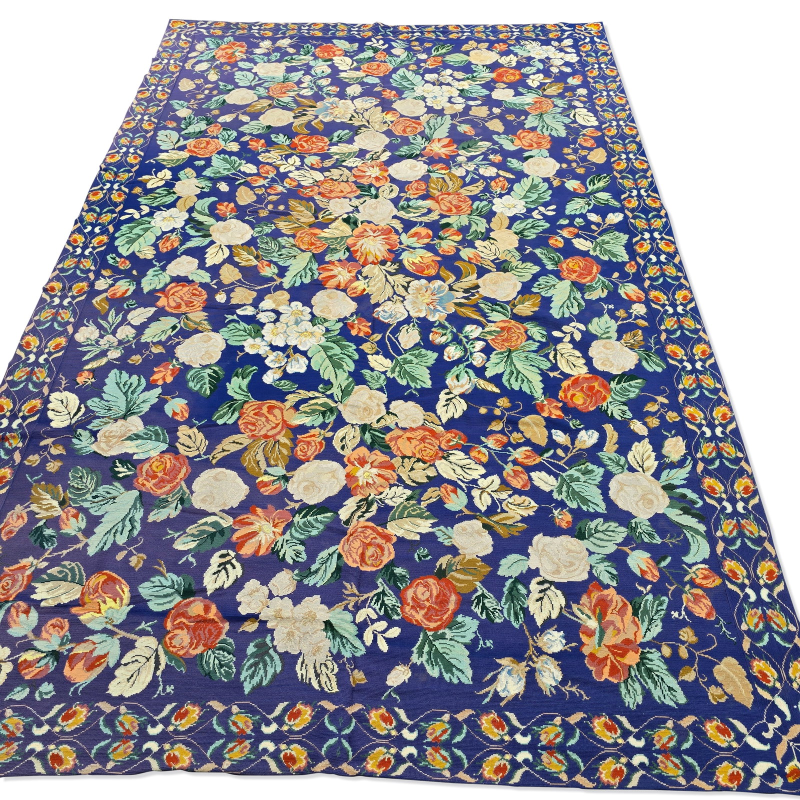 Hand-Knotted Foliate Carpet, 13ft 1in x 20ft 1in (1 of 16)