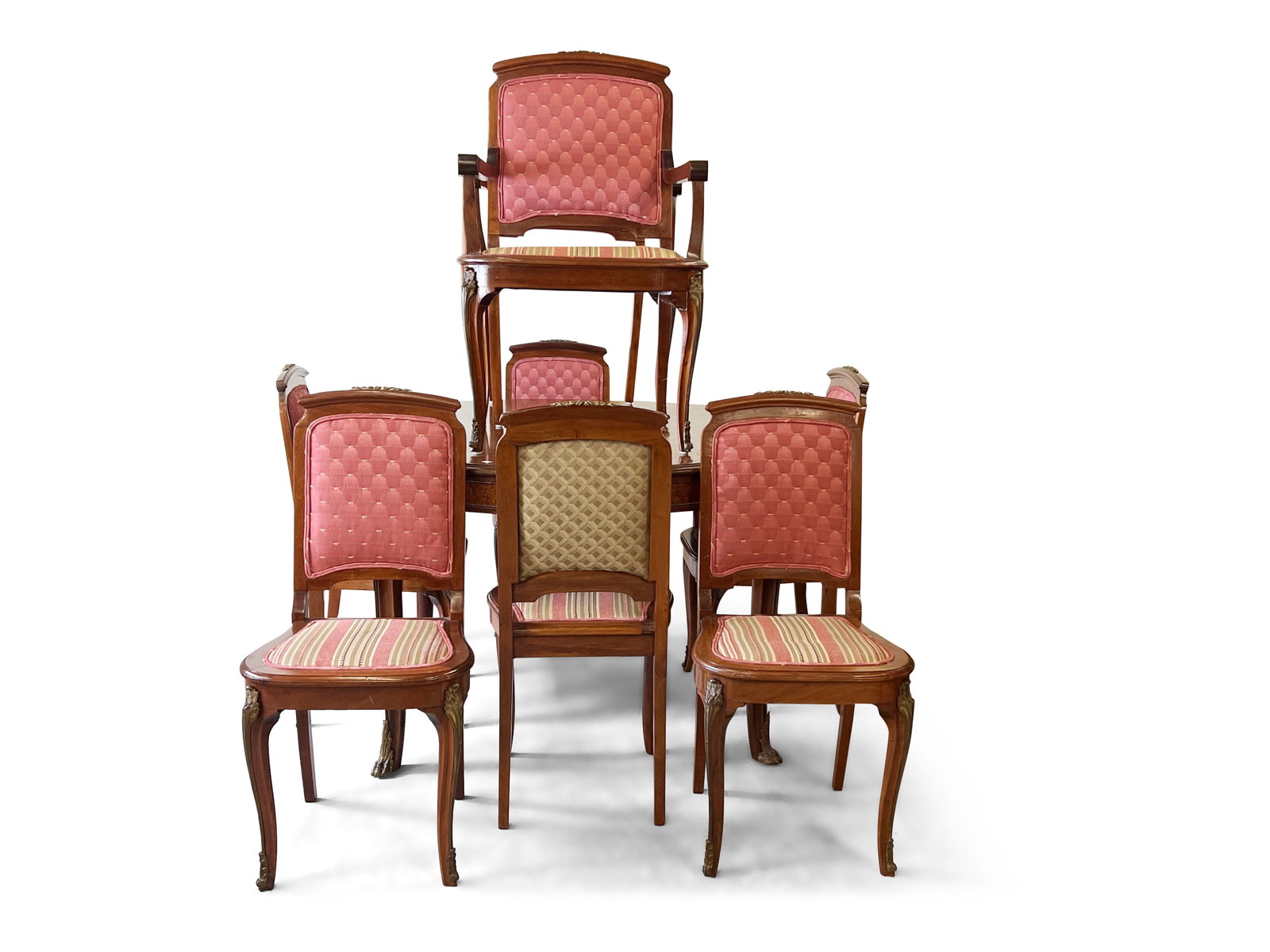 French Ormolu-Mounted Burlwood Dining Suite (1 of 6)