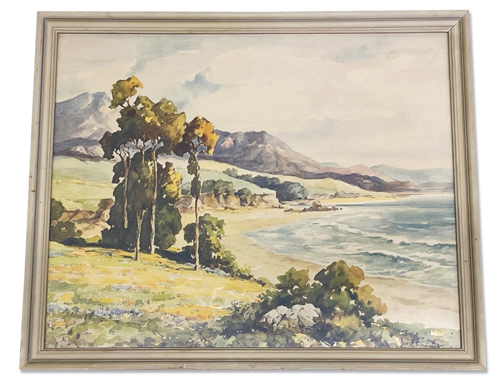 Davis Frank Schwartz. Watercolor/Paper: California Beach (1 of 5)