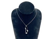 14K Black Gold and Diamond Pendant on Chain