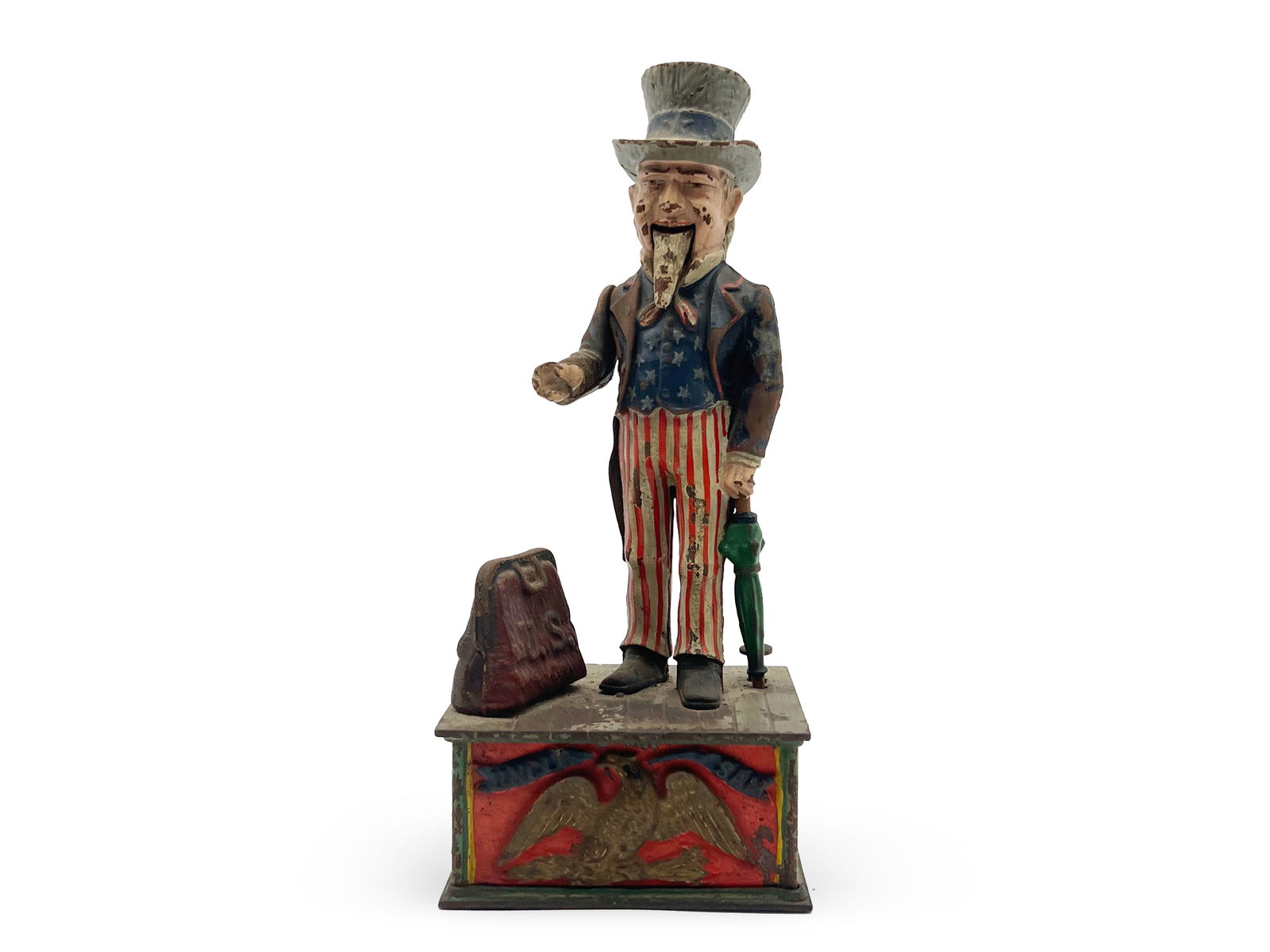 Cast Iron Uncle Sam Mechanical Bank (1 of 7)