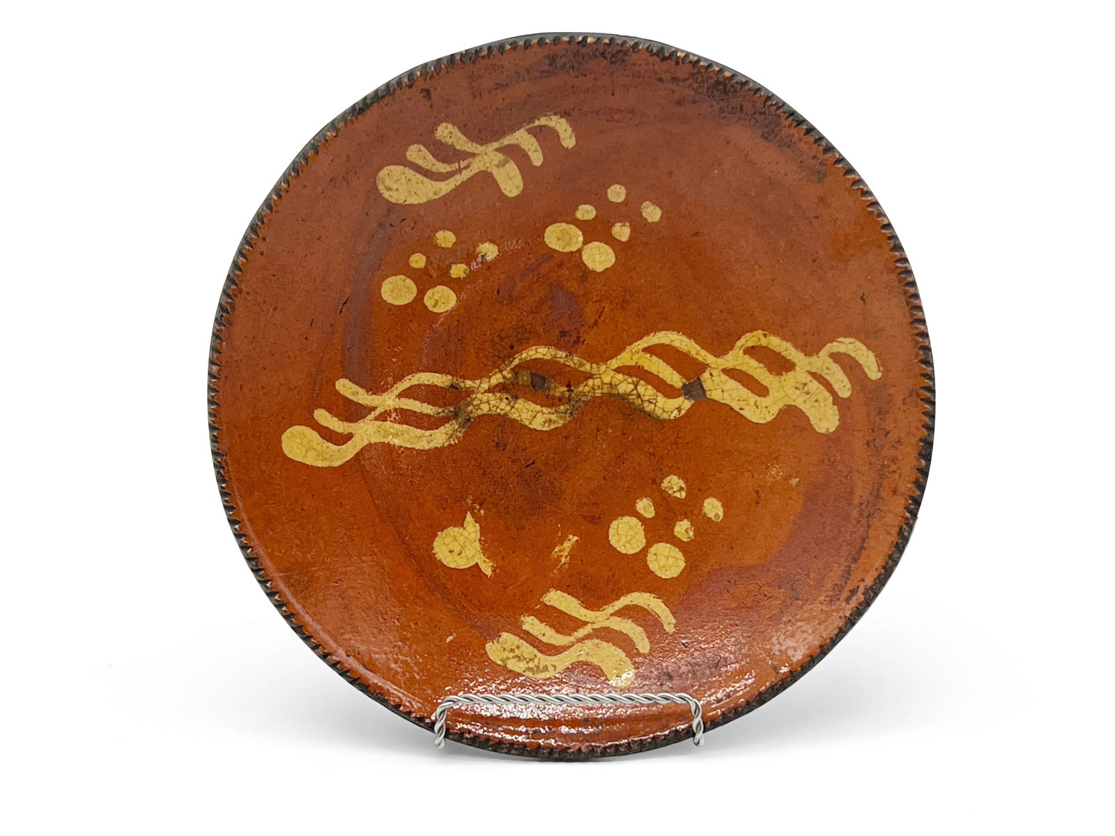 Pennsylvania Slip-Decorated Redware Plate (1 of 4)