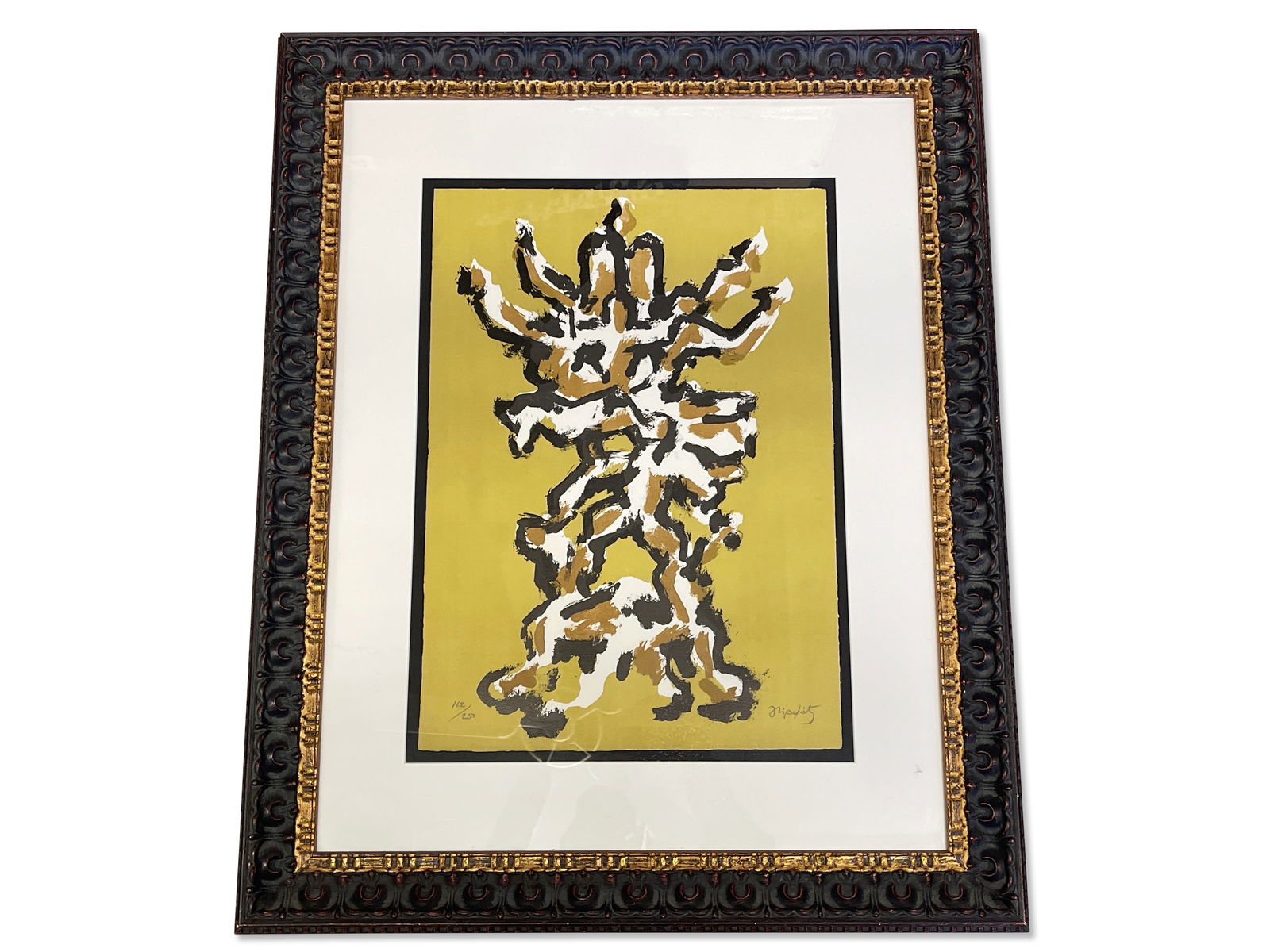 Jacques Lipchitz. Lithograph: Tree of Life: Jacques Lipchitz (Lithuanian, 1891-1973). A lithograph titled "Tree of Life". Pencil signed lower right and numbered 162/250. Mat opening: 27in x 19in. Frame: 40-1/2in x 32-1/2in. | Philadelphia Metro
