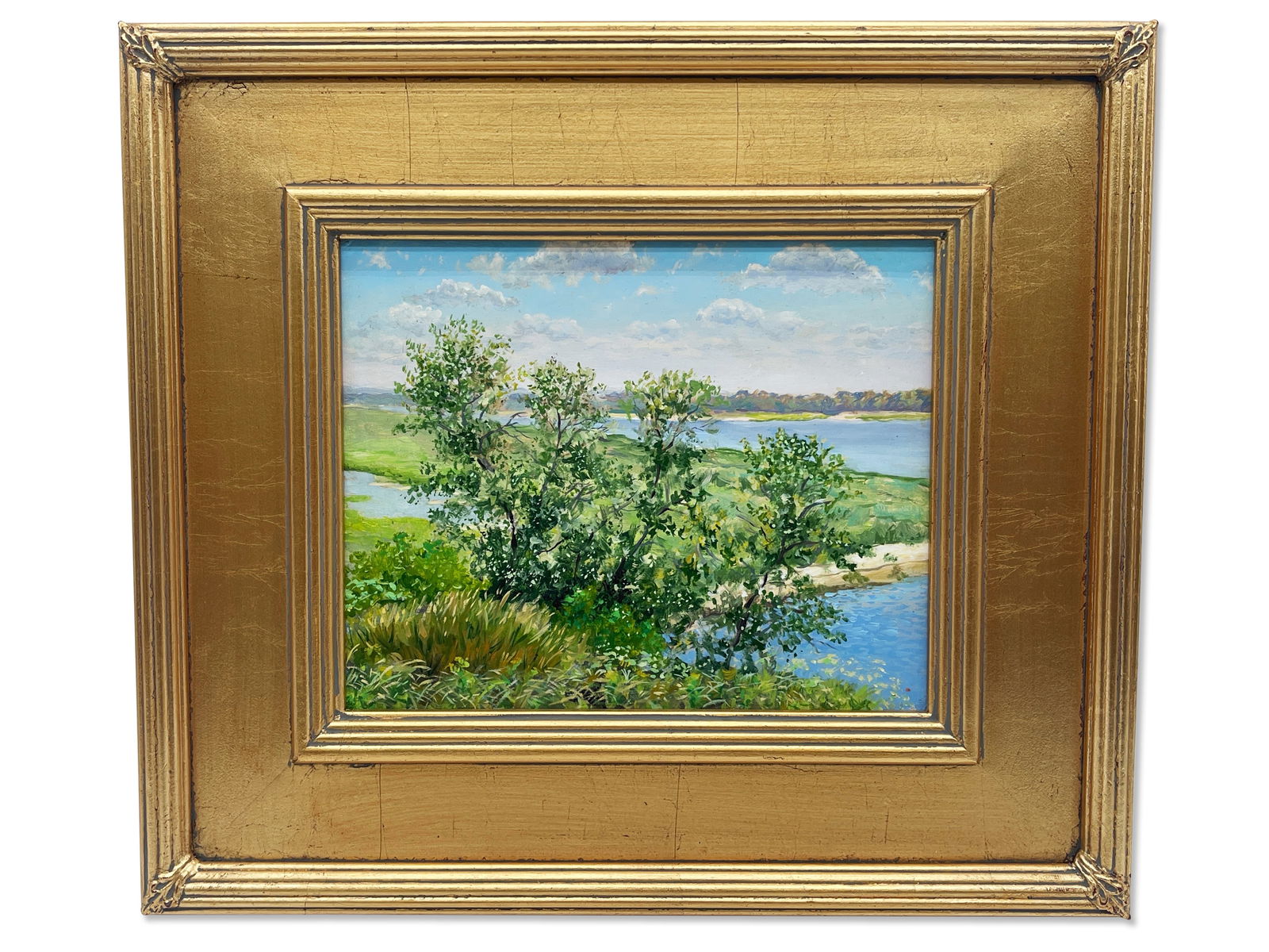 Gilt-Framed Oil/Board: Landscape (1 of 3)