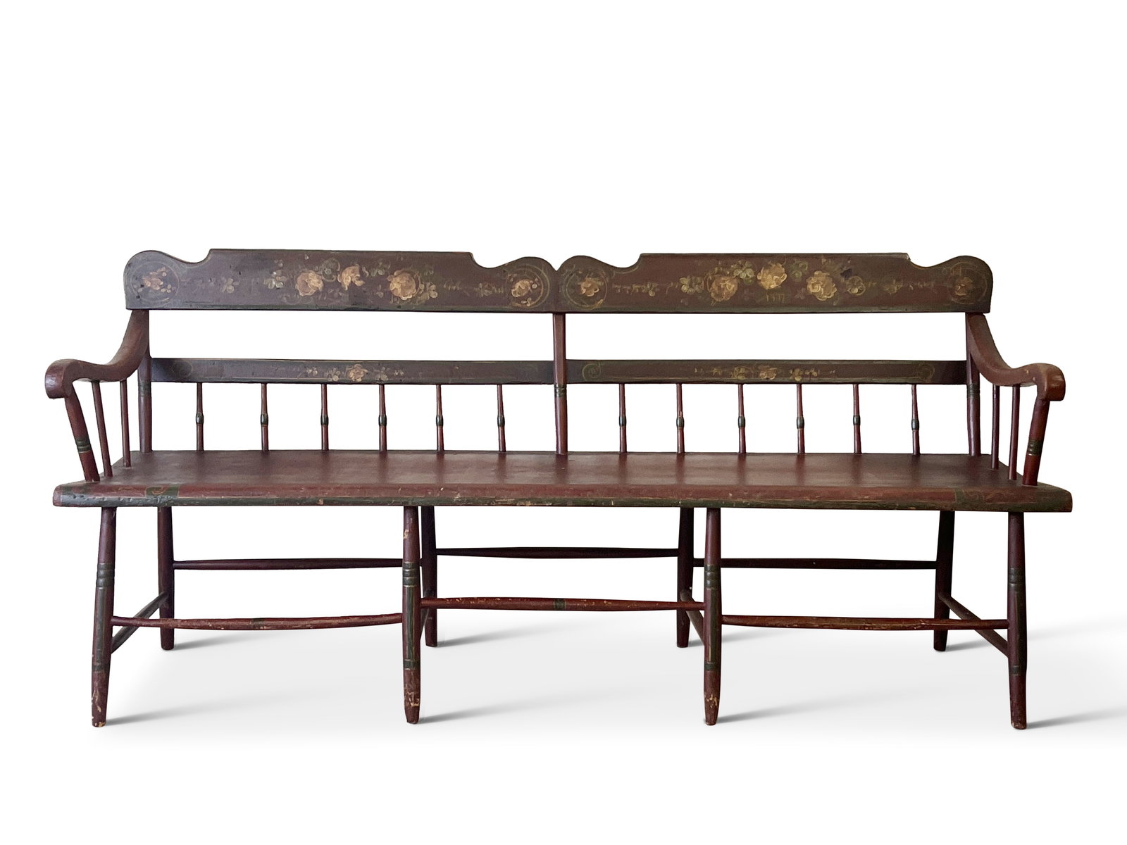 American Painted Pine Settle Bench (1 of 6)