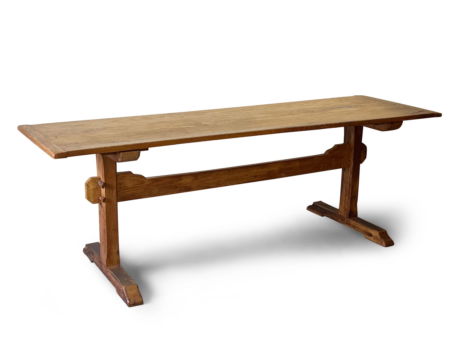 Barn Wood Trestle Dining Table (1 of 5)