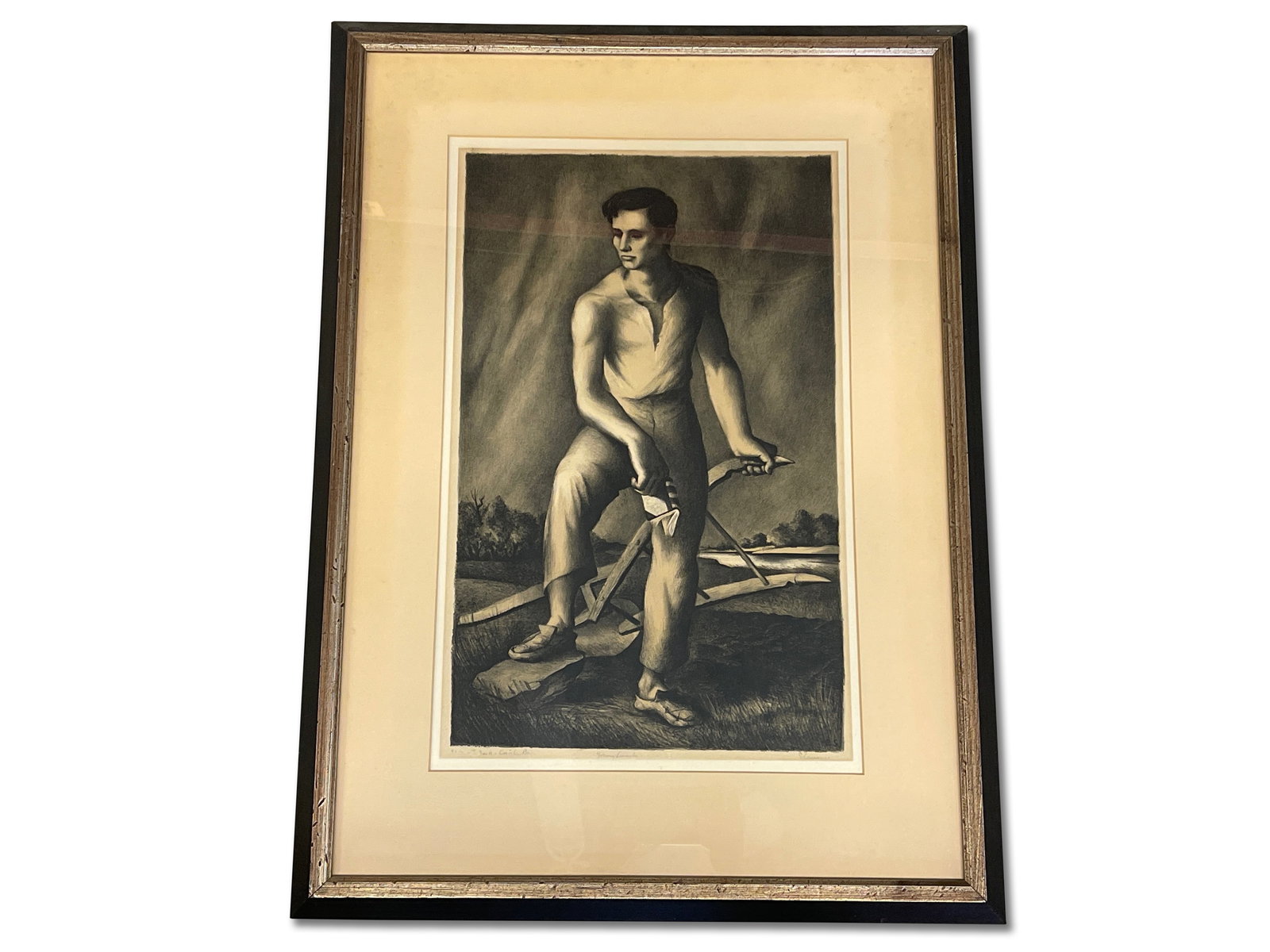 Benton Spruance. Lithograph: Young Lincoln (1 of 5)