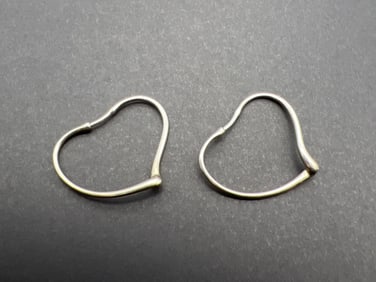 Elsa Peretti Sterling Open Heart Earrings