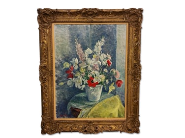 Simon Elwes. Oil/Canvas: Still Life with Poppies