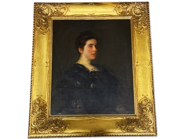 Edmund Charles Tarbell. Oil/Canvas: Portrait of a Woman