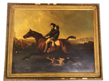 Alfred De Dreux. Oil/Canvas: The Hunt