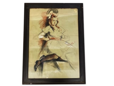 Schneider. Oil Pastel/Paper: Portrait