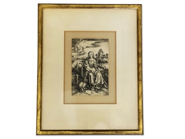 Albrecht Durer. Engraving: Virgin & Child