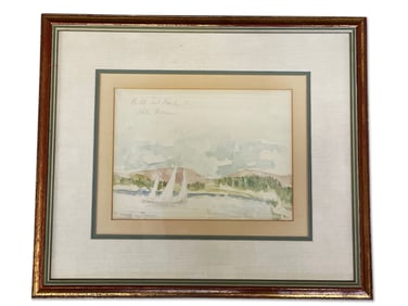 Hobson Pittman. Watercolor: North End Harbor